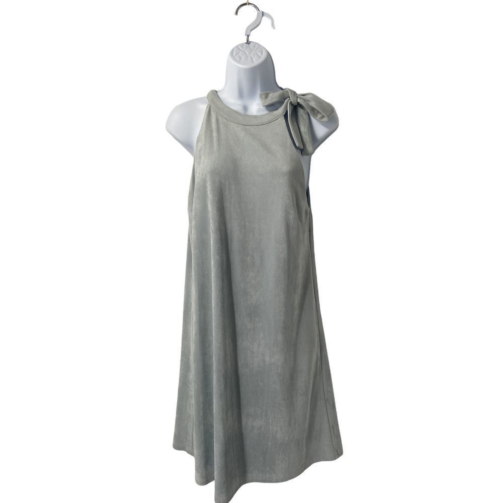 Lord & Taylor Design Lab Sage Crush Velvet Shift Dress Medium‎